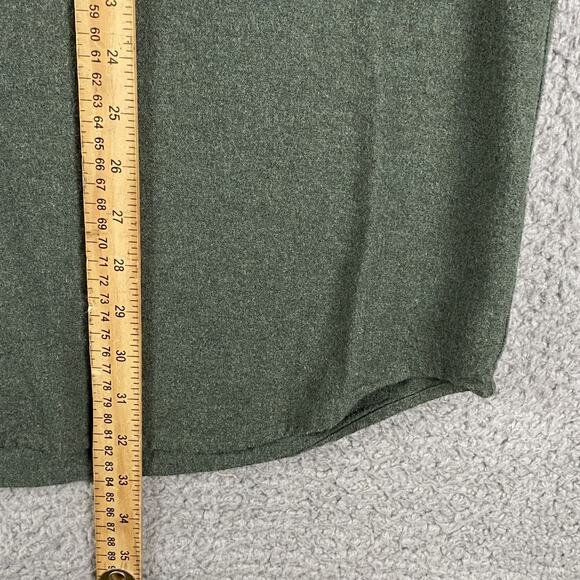 Duluth Trading Co. XLT Men's Green 100% Cotton Flannel Button Down Work Shirt - Picture 7 of 9